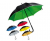 Lujoso paraguas con doble capa y mecanismo extra resistente al viento. En color exterior negro y interior de color